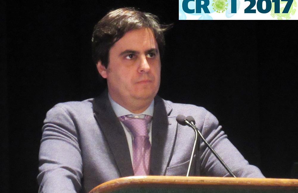 Nicolás Merchante at CROI 2017. Photo by Liz Highleyman, hivandhepatitis.com