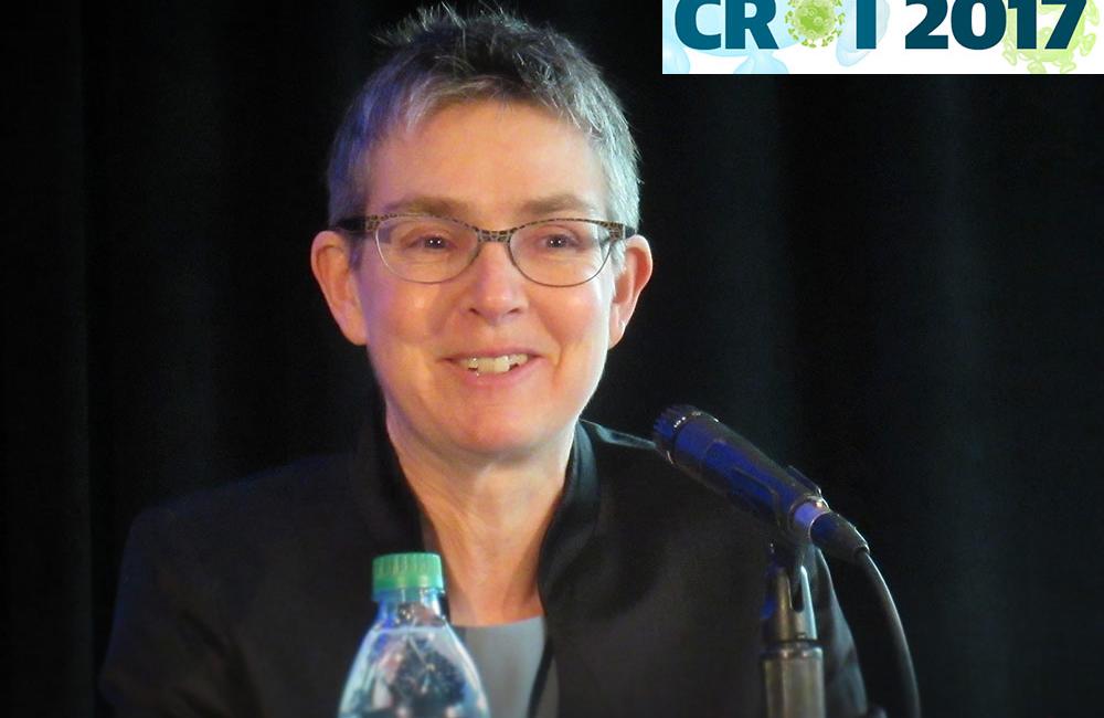 Louise Kuhn at CROI 2017. Photo by Liz Highleyman, hivandhepatitis.com
