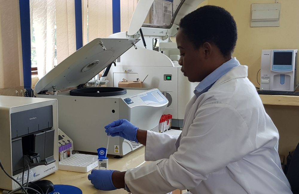 Laboratory technician at the Lighthouse Trust, Lilongwe, Malawi