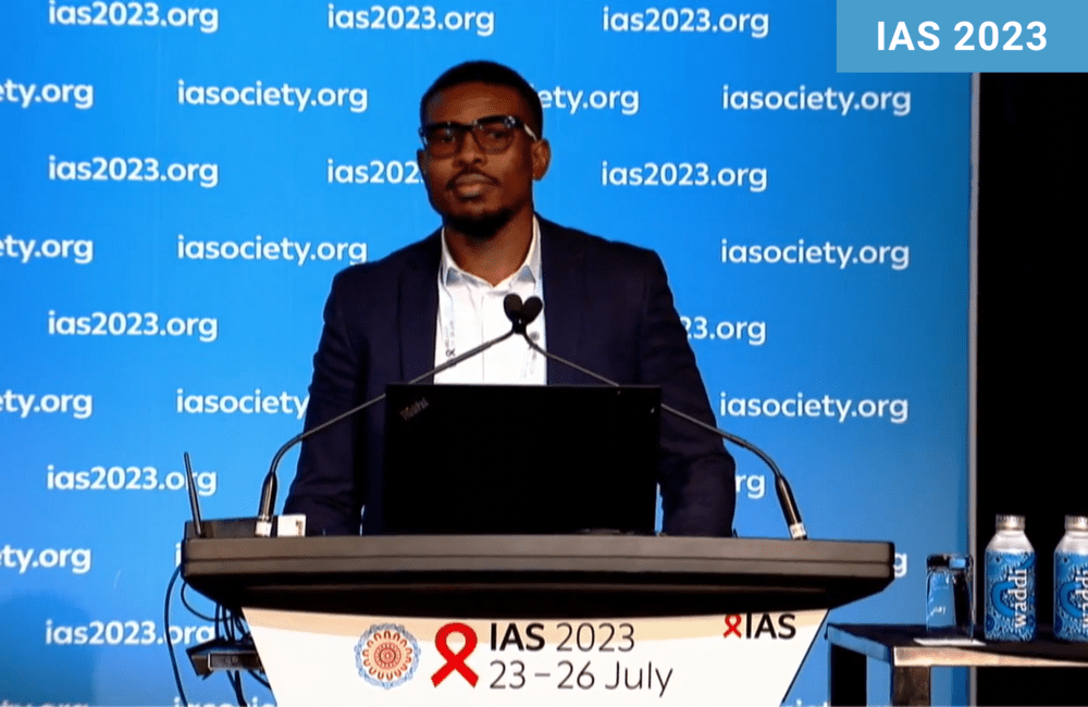 Chukwuemeka Agwuocha presenting at IAS 2023.