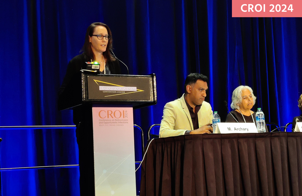 Professor Risa Hoffman at CROI 2024. Photo by Roger Pebody.