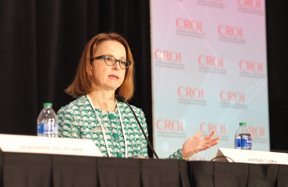 Dr Jordan Lake at CROI 2024. Photo by Roger Pebody.