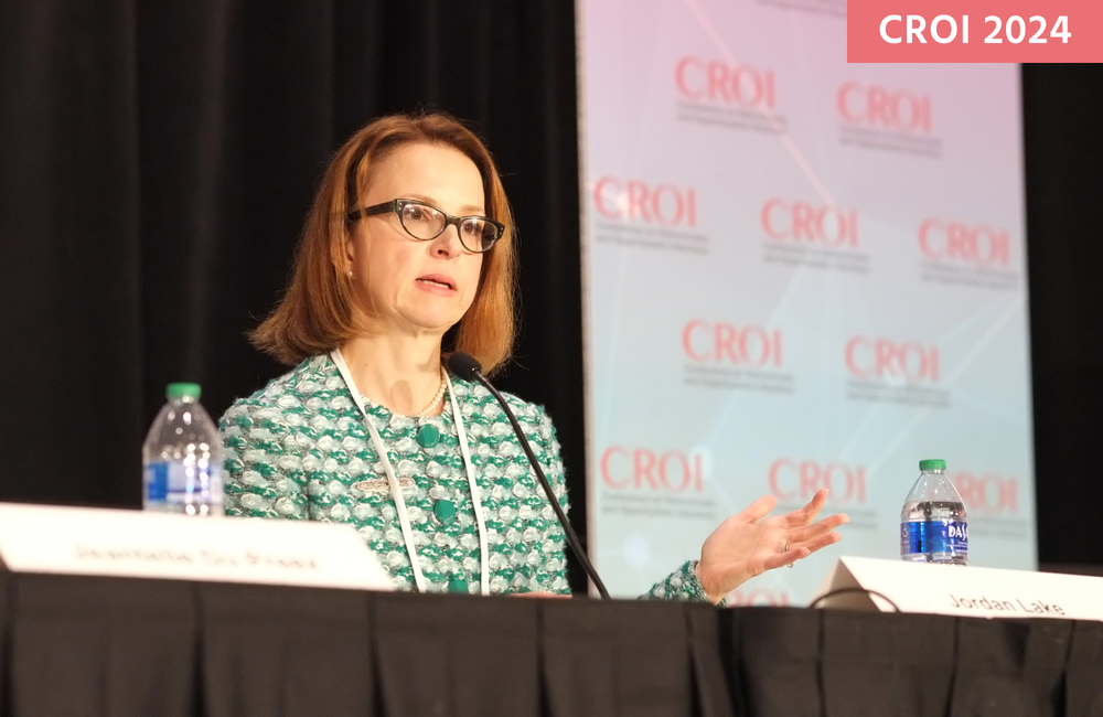 Dr Jordan Lake at CROI 2024. Photo by Roger Pebody. 